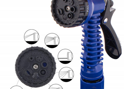 Tuinslang | 20-60 m | Magic Hose | Flexibele Tuinslang | Sproeikopvergrendeling | Blauw