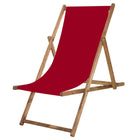 Houten Ligstoel | Strandstoel | Ligstoel | Verstelbaar | Beukenhout | Handgemaakt | Bordeaux Rood