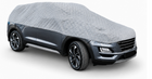 CarPassion Autohoes - Half Cover - Beschermhoes - Waterdicht & Vorstbestendig - Maat L - Grijs - 455 cm