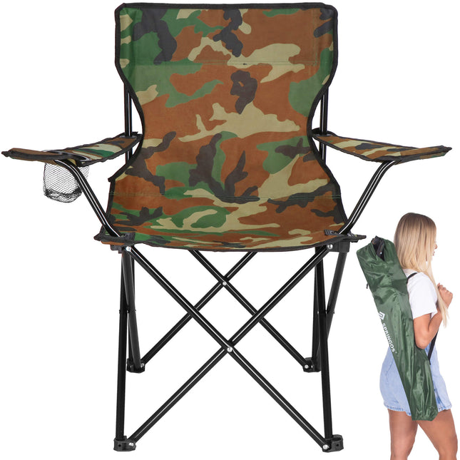 Campingstoel | Kampeerstoel | Vouwstoel | Visstoel | Inklapbaar | Camouflage