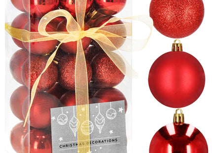 Kerstballen | 30 Stuks | 3 cm | Rood