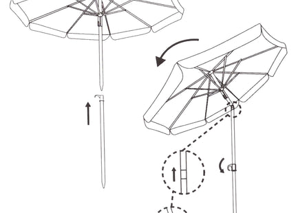 Parasol | Strand Parasol | Parasols | Opvouwbaar | 160 cm | Groen