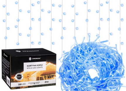 IJspegel Verlichting | 20 m + 2.5 m Snoer | 500 LED | Blauw | Koppelbaar
