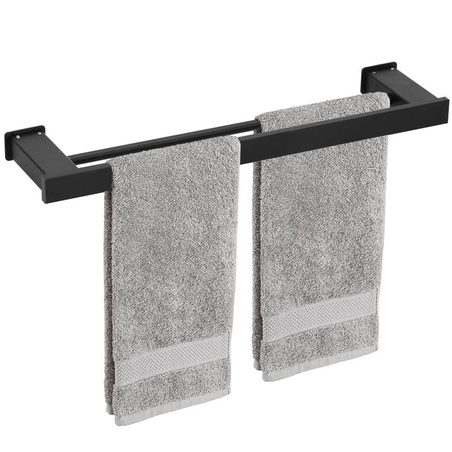 Handdoekrek | Handdoekrek Badkamer | 50 x 12 cm | Zwart