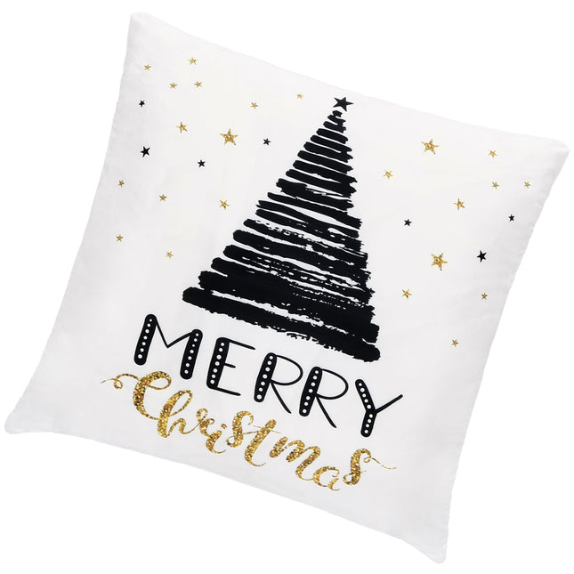 Sierkussenhoes | Kussenhoes | Kussensloop | Woonaccessoires | 40 x 40 cm | 1 Stuk | Kerst | Kerstboom