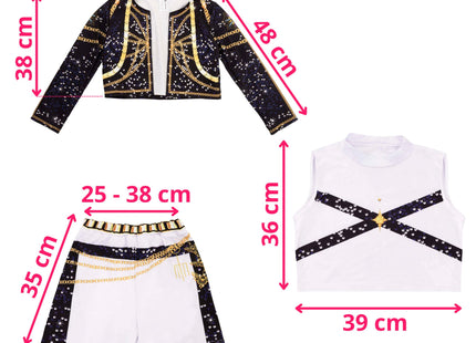 Halloweenkostuum -  K-Pop - Verkleedkleding - Halloween - Skelet - 3-Delig - Zwart/Wit