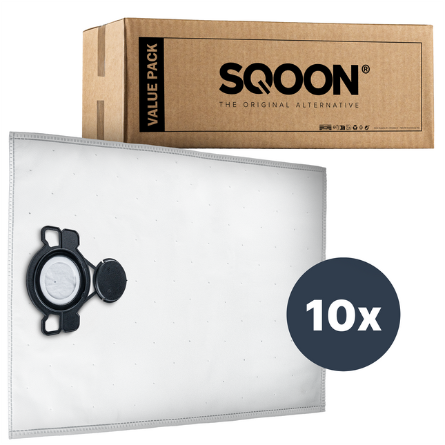 SQOON® Stofzuigerzakken Geschikt voor Nilfisk Alto / WAP / KEW AERO 20/25/26 Series - 10 Stuks