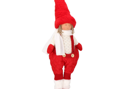 Kerstdame - Kerstversiering - Rode Kabouter - 52 cm
