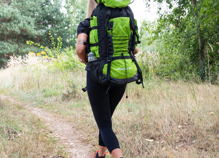 Backpack - Rugzak - Multifunctioneel - Kamperen - Reizen - Regenhoes - 90 Liter - Lichtgroen