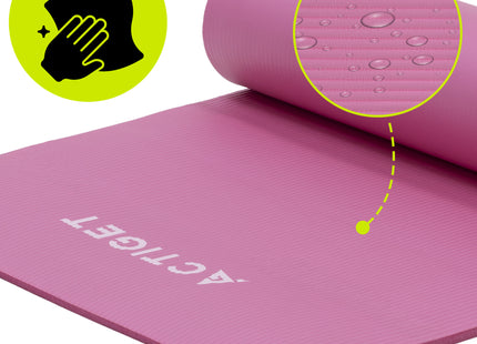 Actiget® Yogamat - Extra Dik - Inclusief Draagriem - 183 x 61 x 1 CM - Roze