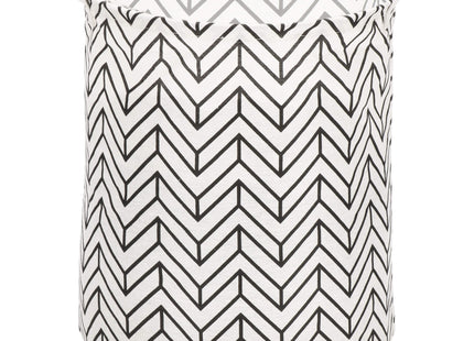 Opbergmand - Speelgoedmand - Kledingmand - Organizer - Handvatten - Geometrisch - Zwart - Wit