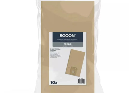 SQOON® Stofzuigerzakken Geschikt voor Nilfisk Family Business - 10 Stuks - Papier