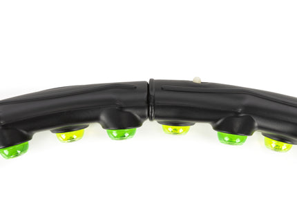 Hoelahoep - Hoepel - Fitness - Opvouwbaar - Cardiotraining - Massagenoppen - Zwart/Groen - 88 Cm