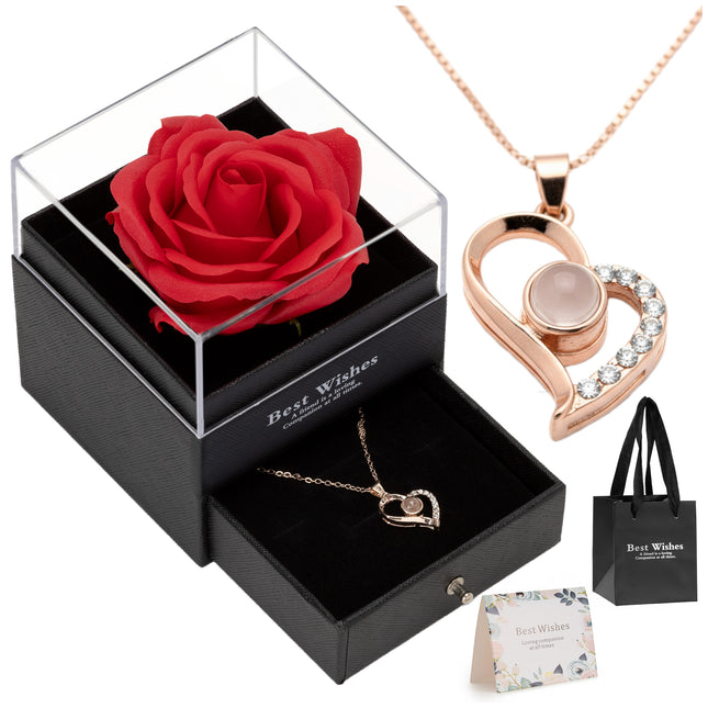 Eeuwige Roos - Geschenkdoos - Geschenkbloem - Valentijnsdag - Liefde - Rood