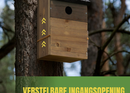 Vogelhuis - Vogelvoederplek - Staand - Bruin - 17 x 17 x 25,5 cm