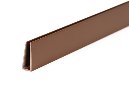 Afdekprofiel - U Vorm - Kunststof - 100 Cm - PVC - Afdekking - Terras - Schutting - Bruin