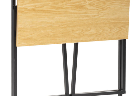 Bureau – Werkbureau – Computer Bureau – Bureautafel – Opklapbaar – 80 X 75 X 40 CM – 30 Kg - industriële - Zwart/Bruin