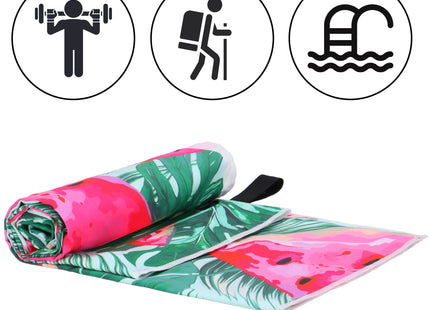 Strandmat | Strandkleed | Strandlaken | Zandvrij | 90 x 180 cm | Turquoise