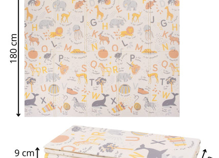 Speelmat | Speelkleed Foam | Opvouwbaar | Dieren | Alfabet | Cijfers | 180 x 200 cm