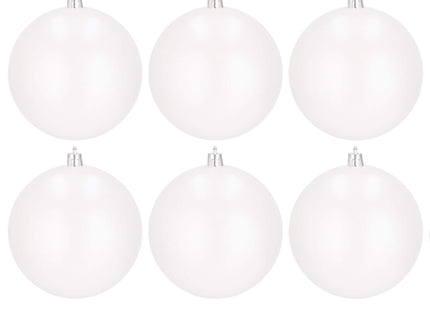 Kerstballen | 6 Stuks | Parelwit