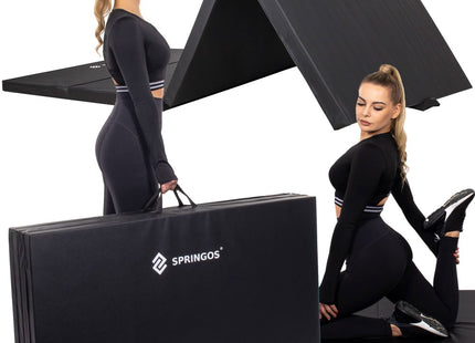 Fitnessmat | 4 Delig | 240 x 120 x 5.5 cm | Zwart