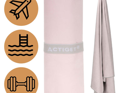 Strandlaken | Badlaken | Sneldrogend | Strandhanddoek | Microvezel | 180 x 100 cm | Roze