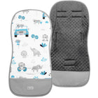Inlegkussen - Kinderwagenmatras - Kinderwagen Accessoires - Katoen - Polyester - Dieren - Meerkleurig - 37 x 78 cm