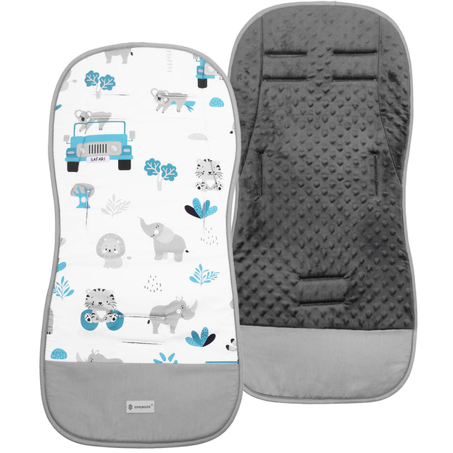Inlegkussen - Kinderwagenmatras - Kinderwagen Accessoires - Katoen - Polyester - Dieren - Meerkleurig - 37 x 78 cm