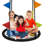 Nestschommel | Schommel Kinderen | Kinderschommel | Maximale Belasting 200 kg | Inclusief Vlaggetjes | Zwart