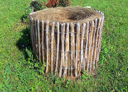 Schapenhek - Tuinhek -  Hazelaarhout - 500x90 cm -  Paalafstand - 3-5 cm - Bruin