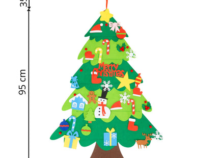 Decoratieve Kerstboom  | Kerstdecoratie | Vilt | 95 Cm | Veelkleurig