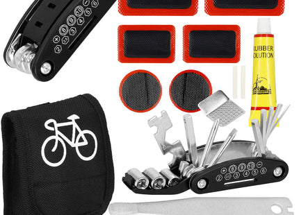 Fietsbanden Reparatieset - Multitool - Etui - Metaal