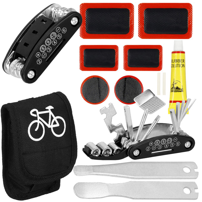 Fietsbanden Reparatieset - Multitool - Etui - Metaal