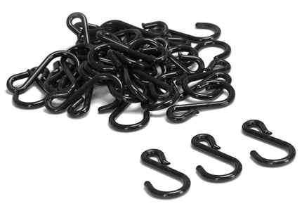 Kerstbalhaakjes | Haakjes Voor Kerstverlichting | 60 stuks | Zwart