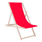 Ligbed | Strandstoel | Ligstoel | Verstelbaar | Beukenhout | Handgemaakt | Rood