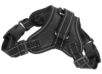 Hondentuigje - Hondenharnas - Verstelbaar - Zwart - 19-35 KG - M