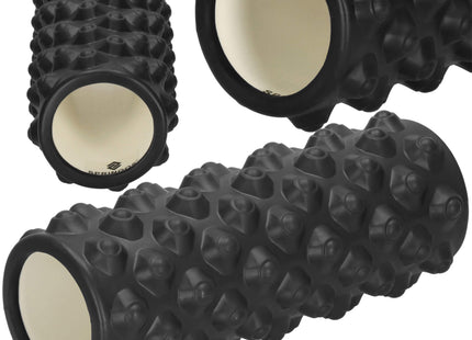Foam Roller | Massage Roller | Trigger Point Massage | Fitness | Medium Hardheid | 33 x 10,5 cm | Zwart