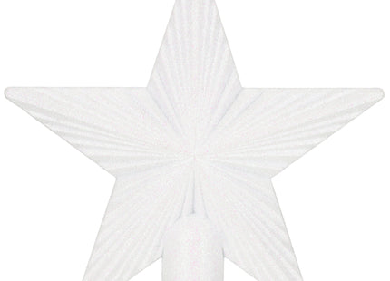 Kerstboom Piek | Ster | 21 cm | Wit | Glitter