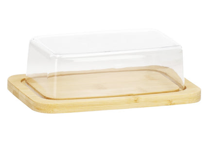Botervloot | Botervloot met deksel | 20 cm | Naturel/Transparant