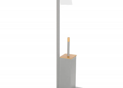 Toiletbutler | Toiletrolhouder | Toiletborstel met houder | Toiletaccessoire | Grijs