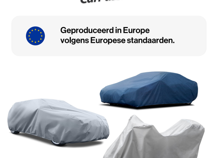 CarPassion Motorhoes - Beschermhoes - Waterdicht & Vorstbestendig - Maat L - Grijs - 248 x 104 x 130 cm
