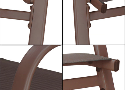 Tuinstoel | Tuinstoelen | Tuinstoel Buiten | Staal | Textiel | 4 Stuks