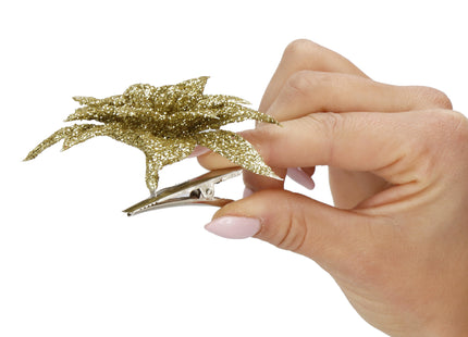 Kerstboomhanger | Met Clip | Ster van Bethlehem | Goud Glitter