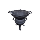 Barbecue - Grill - Gietijzer - Staal - Handgrepen - Ø 35 Grillrooster - 36 x 45 x 36 cm