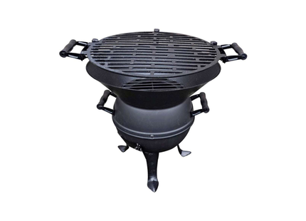 Barbecue - Grill - Gietijzer - Staal - Handgrepen - Ø 35 Grillrooster - 36 x 45 x 36 cm