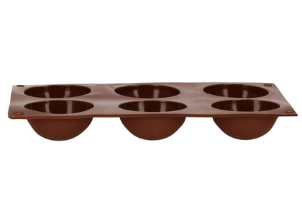 Cupcake vorm - Bakvorm - Koekjesvorm - Siliconen -  6 Stuks -Bruin