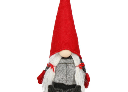 Kerstkabouter | Gnome | Gnoom | Zittend | 1 Stuk | 38 cm