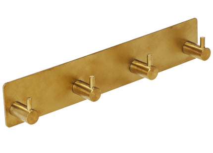 Zelfklevende Handdoekhaakjes - 4  -  RVS - Goud