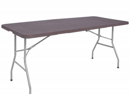 Klaptafel | Vouwtafel | Kampeertafel | Inklapbaar | Draagbaar | 180 x 75 cm | Grijs