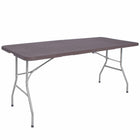Klaptafel | Vouwtafel | Kampeertafel | Inklapbaar | Draagbaar | 180 x 75 cm | Grijs